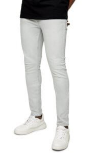 Topman Gray Stretch Skinny Jeans