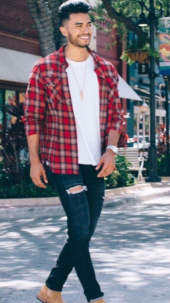 T-shirt and shirt combination for man